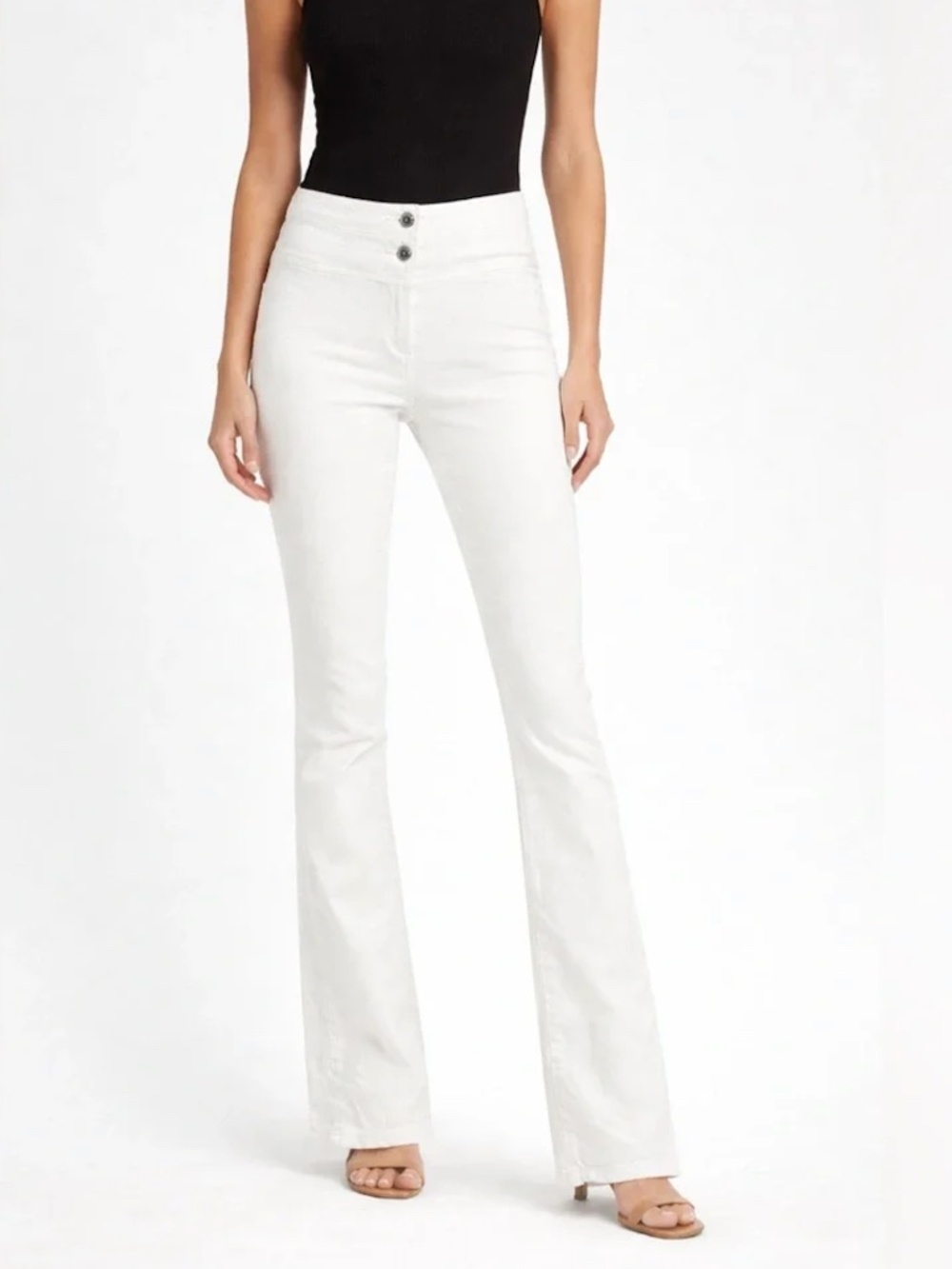 🔥 EUC VERONICA BEARD High Rise Bootcut White Flare Jeans :: Size 0 🔥